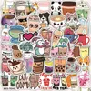 Adesivi per auto 100Pcs Cute Cartoon Pearl Milk Tea Pack per ragazza Boba Bubble Teas Decal Sticker per fai da te Lage Laptop Guitar Drop Delivery Dhwa3