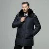 Hommes vers le bas 2023 hiver grande taille chaud canard veste manteau Parka avec col en fourrure vestes 687 Kj2649
