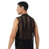 Soutiens-gorge Ensembles Hommes D'été Gilet Tops Transparent Mesh Veste Sans Manches En Plein Air Golf Pêche Voyage Zipper Gilet Costumes Exotique Tan2125