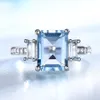 Ringe UMCHO Blauer Topas-Edelsteinring für Damen, echter Aquamarin-Ring aus 925er Sterlingsilber, romantische Hochzeit, Verlobung, edler Schmuck