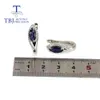 Knot TBJ Natural iolite mq 5*10mm gemstone earrings Simple design for Daily wear 925 sterling silver women fine jewelry