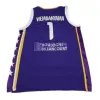 Stitched 1 Victor Wembanyama Basketball Jerseys Mens Levallois Metropolitans Mets92 Purple White Shirt