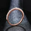 Rings ATTAGEMS 18K Rose Gold Plated Diamond Pass Test Round Excellent Cut Total 0.27 CT Moissanite Ring for Girls Cocktail Jewelry