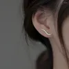 Stud Earrings Wave S Shape Bend Trendy Simple Geometric Jewelry For Women Valentine's Day Gifts