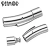 Composants REAMOR 5pc Taille Taille 4/5/6 / 8 mm 316L Connecteur de crochets en acier inoxydable pour bracelet en cuir Finations de bijoux en gros