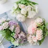 Fleurs décoratives artificielles de haute qualité soie Rose pivoine lavande hortensia hybride Bouquet bricolage maison mariage décoration faux
