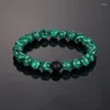 Strand Beads Elastic Bracelets Natural Picture Stone Men Bracelet Yoga Healing Bangles For Women Friendship Couple Charm Jewelry