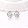 スタッド925 sier pin cubic zirconia waterdrop earrings for women girls bridalファッションパーティーウェディングデザイナージュエリードロップ配信DHDLG