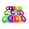 Pulseras 50 unids/set llavero de bobina pulsera de plástico estirable llavero de bobina de muñeca colorido para Sauna gimnasio piscina ID Badge Locker