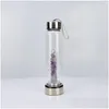 Vattenflaskor Natural Quartz Gem Glass Bottle Direct Drinking Crystal Cup 8 Styles Transport Drop Delivery Home Garden Kitchen Dinin DHF6N