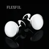 Flexfil Jewelry French Circh Link para masculino Designer de marca Botão Link