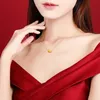 Colliers YUNLI pur 24K 999 or pendentif collier classique véritable or Acacia haricots bricolage accessoires pour femmes bijoux fins cadeaux PE015