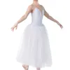 Dancewear Tutù di balletto Gonna Abito da ballo professionale Tutù bianco lungo per costumi di balletto per adulti 230520