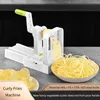 Utensili per frutta e verdura Taglierina da cucina Trituratore rotante Carota Rotoli tagliuzzati Gadget Insalata con 5 lame rotanti Accessori 230520