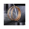 Hoop Huggie 6 cm Big Earrings Fashion For Women Statement Party Wedding Unieke Charm Jewelry Drop Delivery Dh01J