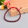 Anklets Exquisite 우아한 Garnet Anklet Ethnic Style Retro Beach Jewelry 2023 Super Fairy Red Rope Ocean Accessories