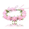 Fleurs décoratives Couleurs d'enfants adultes Irrégulière Artificielle Rose Fleur Bandeau Fille Fête De Mariage Guirlande Festive Coiffe Couronnes