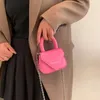 Abendtaschen Mode Frauen Rosa Orange Mini Handtasche und Geldbörsen Lippenstift Clutch Kleine Schulter Dame Kette Umhängetasche 230519