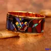 Bangle High Temperatur Firing Wide Emalj Färgarmband för kvinnor Emalj Färg Män manlig armband 2020 Nya modesmycken