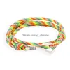 Bracciali con bottone a gancio in lega di moda in rilievo per le donne Bracciale in corda di nylon Mtilayer Wrap Creative Couple Jewelry Drop Delivery Dh3I2