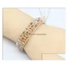 Identifikation Mode Boho Armbänder für Frauen DIY handgemachte gewebte Armband Kristall Perlen String Charm Schmuck Freunde Geschenk Drop Deli Dhash