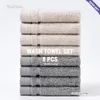 URBANLIFE 28S Serviette de toilette en coton à fibres longues 8pcs Serviettes de luxe épaisses, douces, en peluche et très absorbantes pour salle de bain
