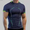 T-shirts pour hommes Chemise de sport d'été T-shirt de sport Hommes Chemise de course à séchage rapide T-shirts d'entraînement pour hommes Hauts de fitness T-shirt à manches courtes surdimensionné Vêtements