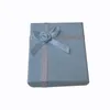 Display da 24 pcs scatola di gioielli di carta per anello di orecchino della collana 7x8x2,5 cm Display di imballaggio regalo di cartone rosa con spugna bianca