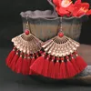 Brincos de feriado tradicional China vermelha Drop para mulheres Ano de casamento Tassel Jewelry Gift 2023