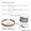 Chaîne Nouveau Mtilayer Boucle Magnétique Bracelet En Cuir Pour Femmes Hommes Mode Cristal Tressé À La Main Ouvert Manchette Bracelets À La Mode J Dhi6S