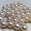 Polish 3A Round shape natural white color Loose Freshwater Pearl 2.5mm10.5mm natural Freshwater Pearl for Earrings