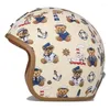 Caschi da moto Casco per bambini approvato DOT Moto per bambini 3/4 Retro Tribe Astronauta Jet Safety Caps Helm Kids Cool