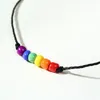 Bangle Rainbow pärlstav armband par stolthet lyckliga smycken gay hand rep vänskap pärlast hbt stolthet 12 stycken