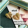 Stud Earrings Charm Light Green Stone Inside Chokers Unique Personality Jewelry Party Gifts Femme Girls Drop Delivery Dhgarden Dhf2V
