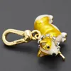 Necklaces Enamel Glaze Yellow Puppy Pendant Fashion Cute Corgi Pendant Bag Pendant Female Jewelry