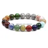 매력 팔찌 12 Zodiac Lucky Natural Stone 팔찌 Bohemian 7 Chakra for Women Yoga Jewelry12 수제 드롭 배달 보석 Dhymu