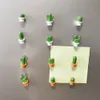 6 pcs Cactus Aimant Réfrigérateur Magnétique Autocollant 3D Mignon Plante Succulente Message Board Rappel Décoration De La Maison Cuisine 230520