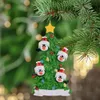 Famiglia di pinguini in resina di 3 4 5 6 7 Ornamenti natalizi personalizzati con albero verde come decorazioni per la casa per le vacanze Forniture artigianali in miniatura291h