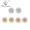 Stud Slovecabin Auténtico 925 Flores de plata esterlina Clear Cz Stud Pendientes para mujeres Pendientes de boda Fina Joyería haciendo el mejor regalo