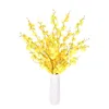 Dekorativa blommor 10 datorer Oncidium Artficial Flower Bunch Bouquet Flores Artificiales Fake El Decor Wedding Decoration Table