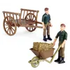 Figurines d'action Simulation Animaux de ferme Maison Voiture Volaille Cavalier Cheval Modèle Jouets éducatifs précoces pour enfants Cadeau de Noël 230520