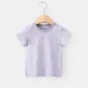 Abiti firmati per bambini Ragazze Estate T-shirt a maniche corte Ragazzi Camicia in cotone bianco Camicetta tinta unita casual Moda Canotte Canotta Abbigliamento streetwear BC698