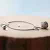 Bangle 925 srebrne srebrne srebrne te same puste wiszące łańcuch mody dla kobiet bransoletki steampunk minimalistyczne akcesoria biżuterii