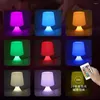 Настольные лампы Thrisdar грибы светодиодные ночные светильники RGB с изменчивой ресторанной батончиком Dimmable Mailside Lamp