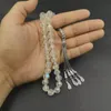 Braccialetti Donna Tasbih Colorato Cristallo Bianco Musulmano 33 45 66 Bracciale con Perline Rosario Accessori Islamici Regalo Eid Mubarak Gioielli Turchi