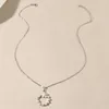 Hänge halsband kvinnlig trendig silverpläterad kedja strass insatted månstjärna pärlhalsband för kvinnor semester smycken gåva