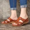 Sandals Slippers Women 2023 Summer Casual Flat Buckle Strap Shoes Comfort Ladies Slides Slip On Wedges Sandalias