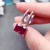 Stud Natural Ruby örhängen Kvinnor smycken fina smycken äkta 925 silver naturliga ädelstenar certifierade avancerade gåvor