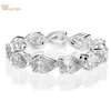 Ringe Wong Regen 925 Sterling Silber Birne Schnitt erzeugt Moissanit Diamonds Edelstein Verlobungsring Ehering Feinschmuck Großhandel Großhandel Großhandel