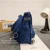 Sacs de soirée College Student Book Laptop Vintage Denim Side Postman Bag Street Y2K Grunge Textile Fabric Big Capacity Besace Messenger